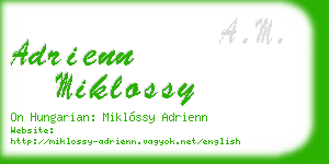 adrienn miklossy business card